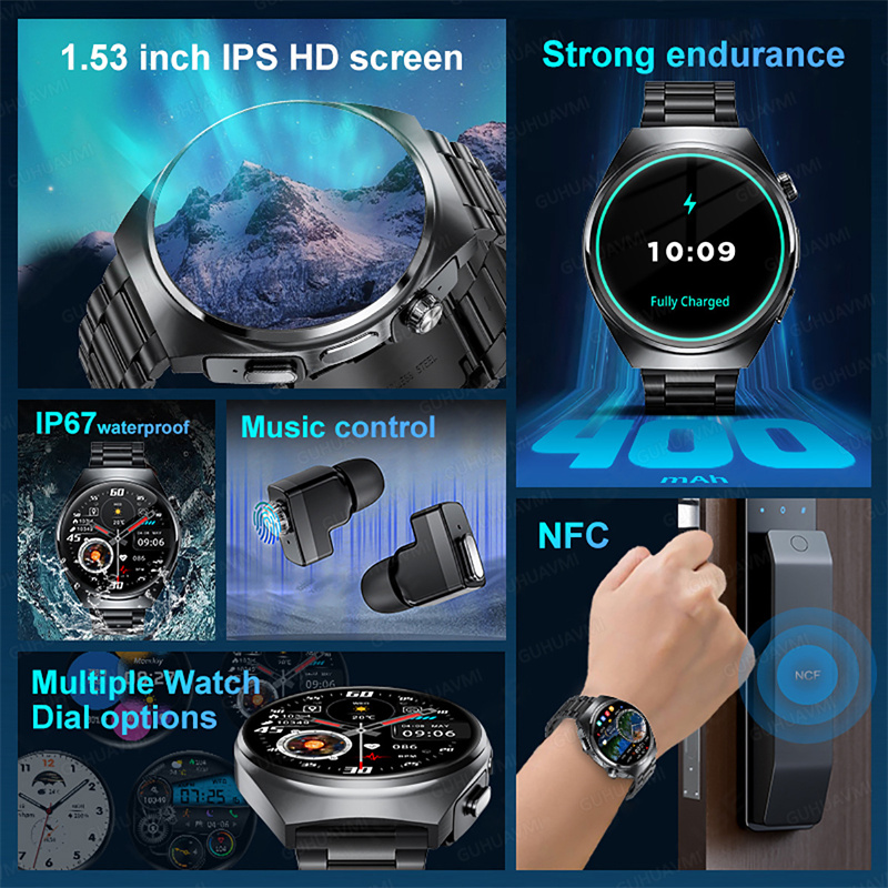 Smartwatch 2w1 z Słuchawkami d – Do Oxygen Meter recenzja i cena