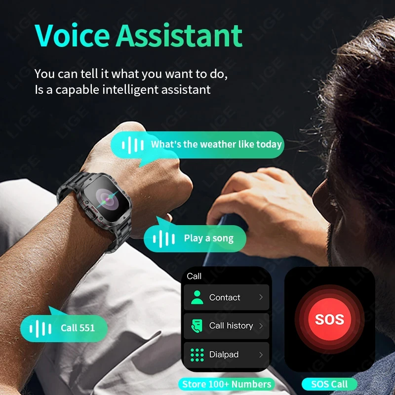 LIGE Outdoorowy Smartwatch Spo – Do Oxygen Meter recenzja i cena